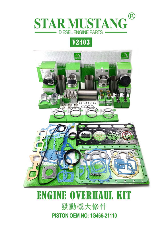 Conjunto de piezas de reparación de reparación de alta calidad V2203 V2403 1G780-21113 1G796-21112 1J884-21110 Para el motor de mini excavadora Kubota