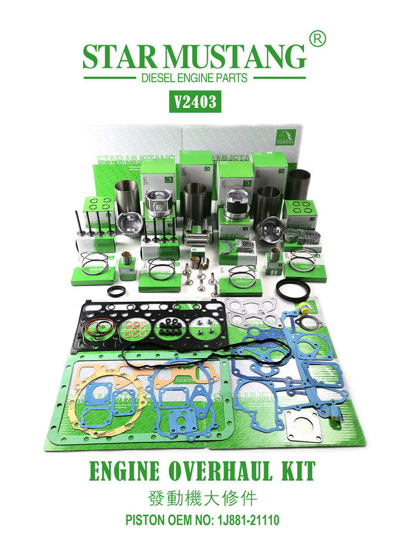 Conjunto de piezas de reparación de reparación de alta calidad V2203 V2403 1G780-21113 1G796-21112 1J884-21110 Para el motor de mini excavadora Kubota