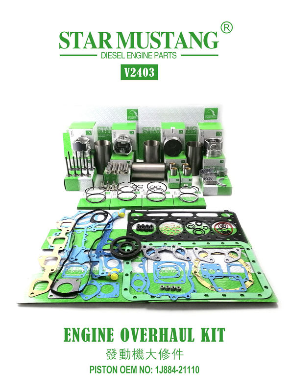Conjunto de piezas de reparación de reparación de alta calidad V2203 V2403 1G780-21113 1G796-21112 1J884-21110 Para el motor de mini excavadora Kubota