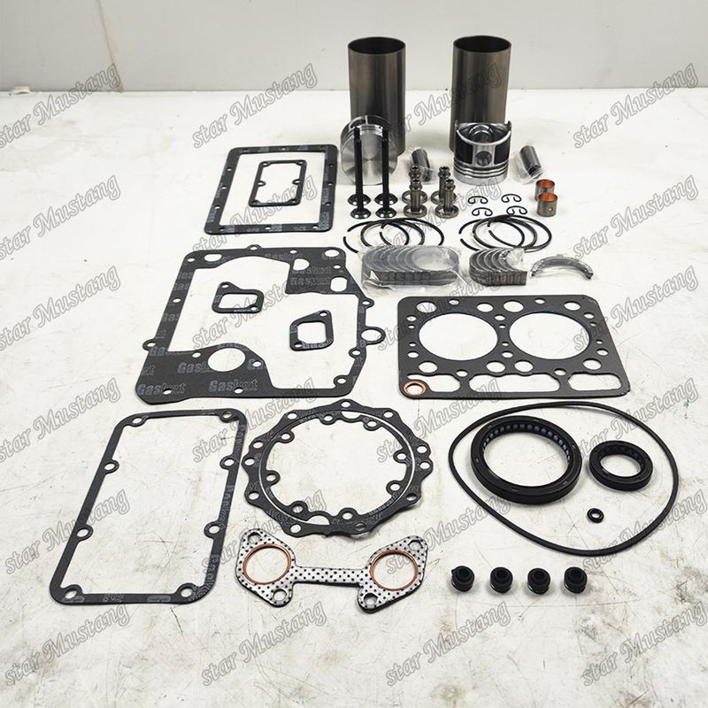 Z500 Kit de reparación y reconstrucción de cilindro de revestimiento de pistón con pin Kit de válvula asiento de válvula Guía Kit de juntas para el motor Kubota