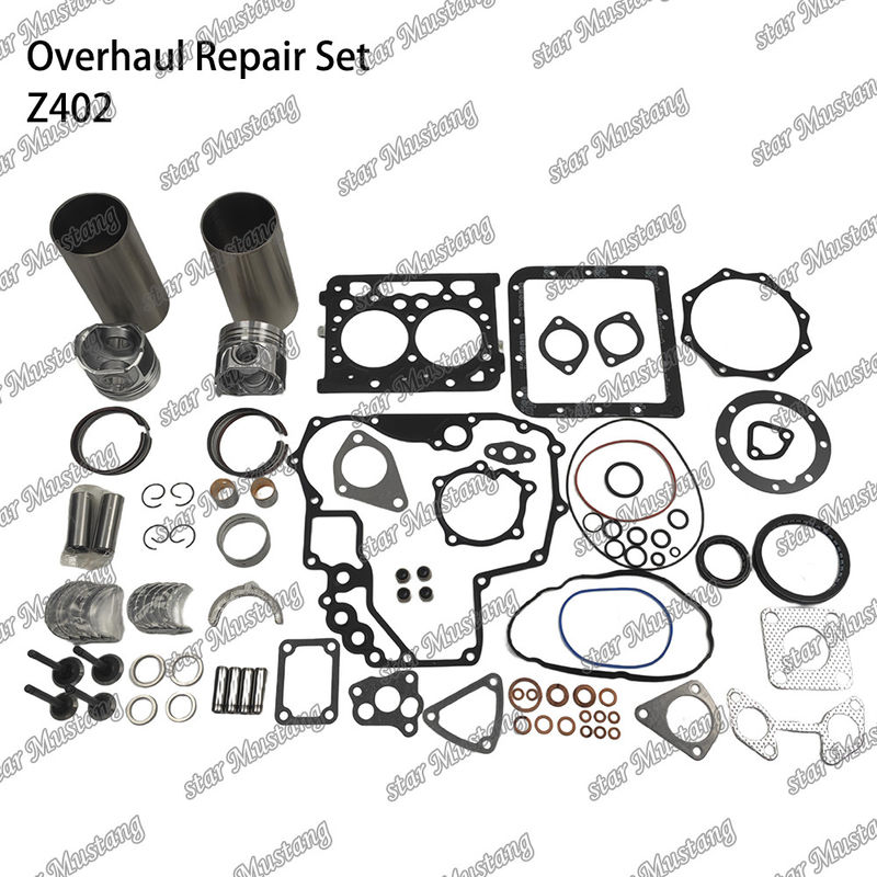 Z402 Kit de reparación y reconstrucción del cilindro de revestimiento de pistón con pin Kit de válvula del asiento de la válvula Guía Kit de juntas para el motor Kubota