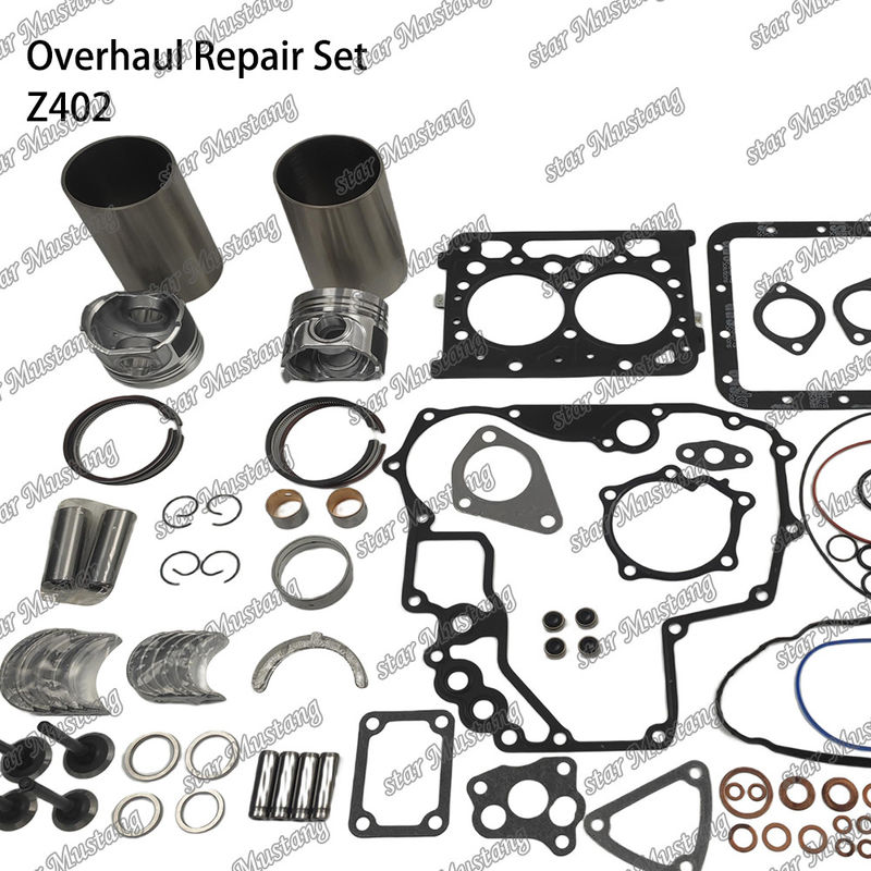 Z402 Kit de reparación y reconstrucción del cilindro de revestimiento de pistón con pin Kit de válvula del asiento de la válvula Guía Kit de juntas para el motor Kubota