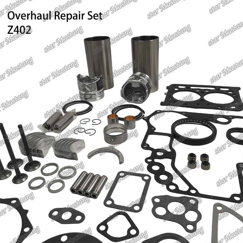 Z402 Kit de reparación y reconstrucción del cilindro de revestimiento de pistón con pin Kit de válvula del asiento de la válvula Guía Kit de juntas para el motor Kubota