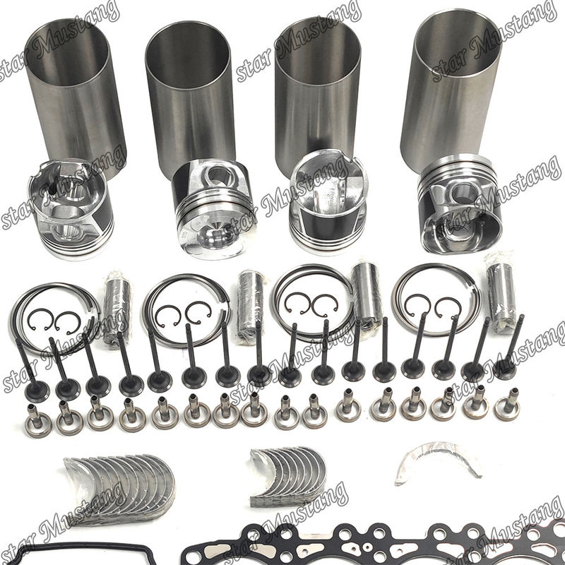 YD25 Kit de reparación y reconstrucción del cilindro de revestimiento de pistón con kit de pines de válvulas de asiento de válvulas de guía de juntas para el motor Kubota