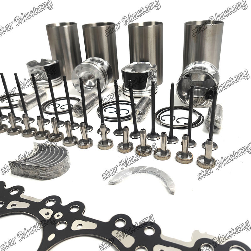 YD25 Kit de reparación y reconstrucción del cilindro de revestimiento de pistón con kit de pines de válvulas de asiento de válvulas de guía de juntas para el motor Kubota