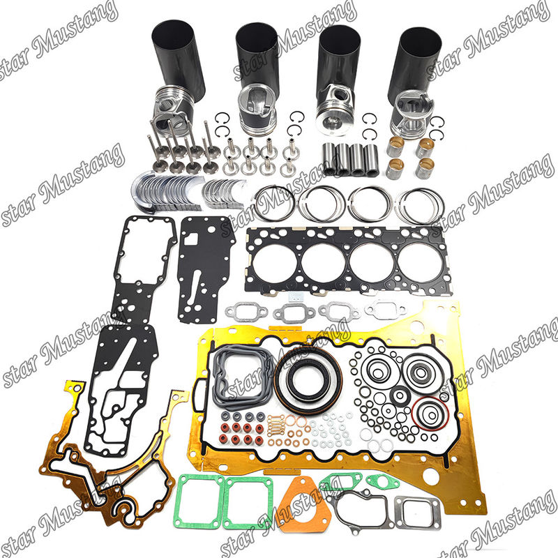S4D104-1 F4GE Kit de reparación y reconstrucción de cilindro de revestimiento de pistón con pin Kit de válvula de asiento de válvula Guía Kit de juntas para Komatsu