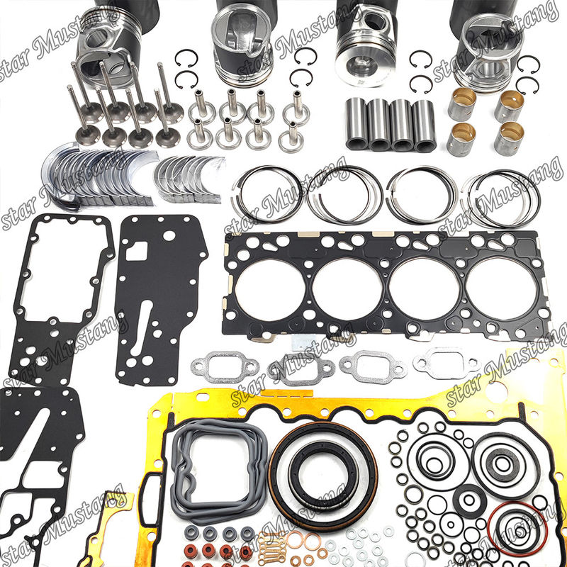 S4D104-1 F4GE Kit de reparación y reconstrucción de cilindro de revestimiento de pistón con pin Kit de válvula de asiento de válvula Guía Kit de juntas para Komatsu