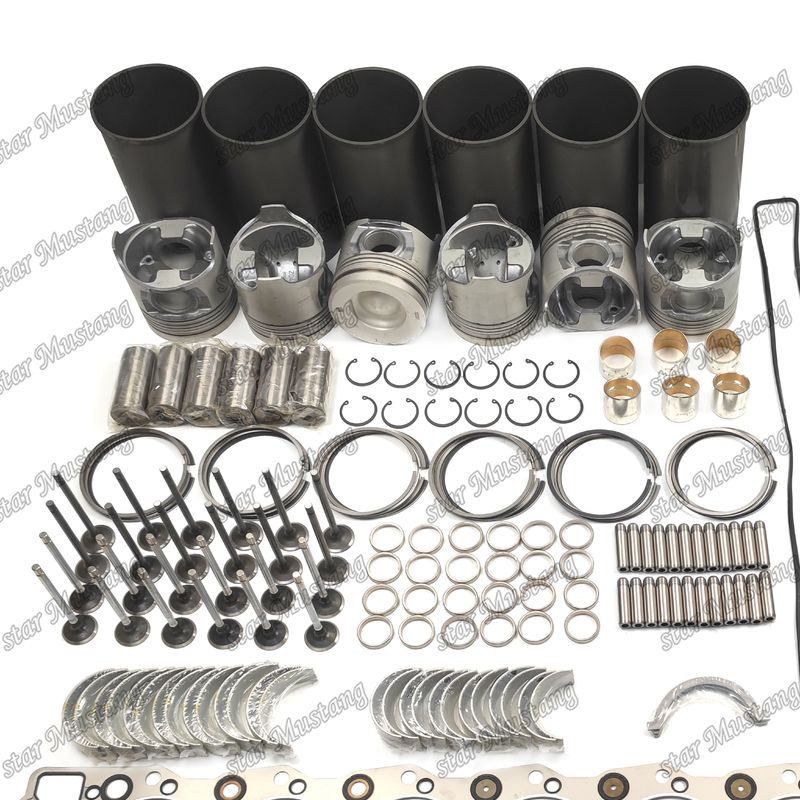 6HK1 EFI Kit de reparación de revisión de cilindro de revestimiento de pistón Kit de juntas Kit guía del asiento de la válvula principal y rodillo de conexión para Isuzu