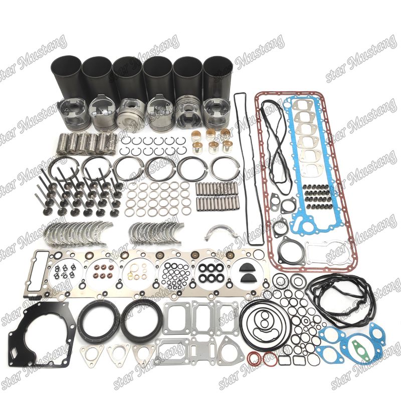 6HK1 EFI Kit de reparación de revisión de cilindro de revestimiento de pistón Kit de juntas Kit guía del asiento de la válvula principal y rodillo de conexión para Isuzu