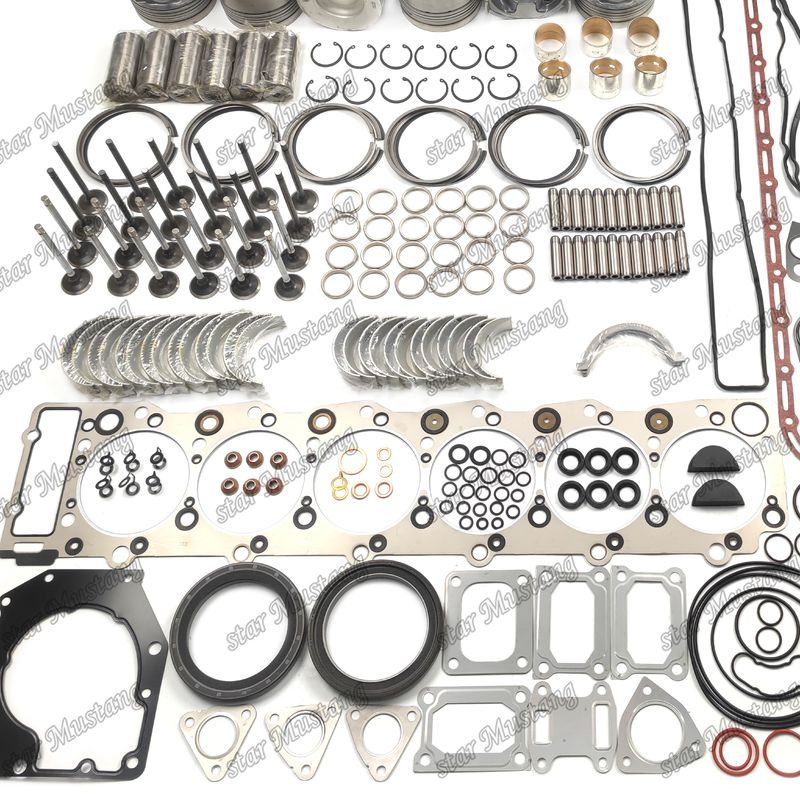 6HK1 EFI Kit de reparación de revisión de cilindro de revestimiento de pistón Kit de juntas Kit guía del asiento de la válvula principal y rodillo de conexión para Isuzu