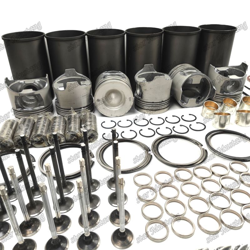 6HK1 EFI Kit de reparación de revisión de cilindro de revestimiento de pistón Kit de juntas Kit guía del asiento de la válvula principal y rodillo de conexión para Isuzu