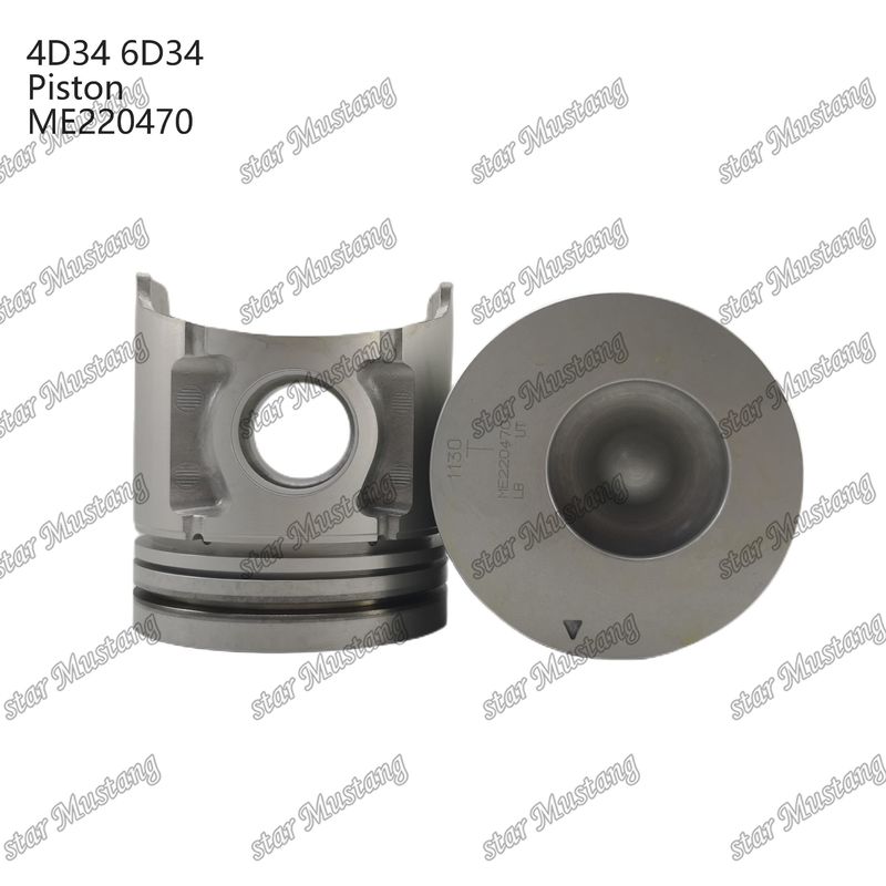 6D34 Fuego de pistón del motor 36 mm con alfín con galería de aceite ME220470 para repuestos de motores Mitsubishi