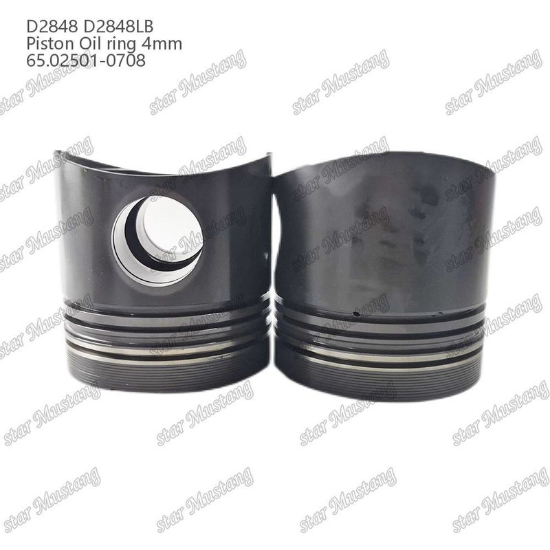 Pistón D2848 D2848LB Anillo de aceite 4 mm 65.02501-0708 Para las piezas de reparación de motores diésel Doosan
