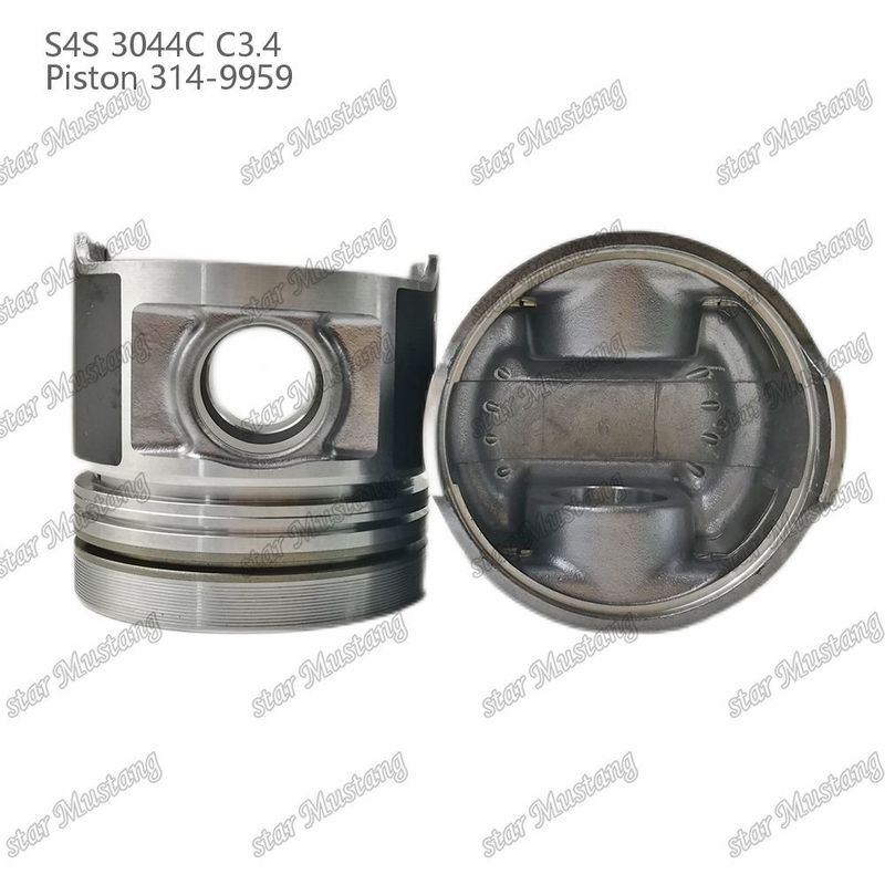 S4S 3044C C3.4 825 Motor Pistón Alfin Cámara Tamaño 53mm 60mm Anillo de aceite 4mm 314-9959 Para repuestos de motores Mitsubishi