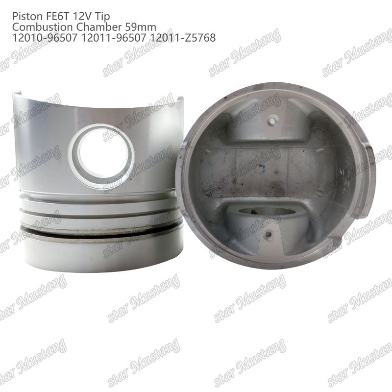 FE6T Motor pistón 12V Cámara de tamaño 59mm 3x2x4mm 12010-96507 12011-96507 12011-Z5768 Para las piezas de repuesto del motor Nissan