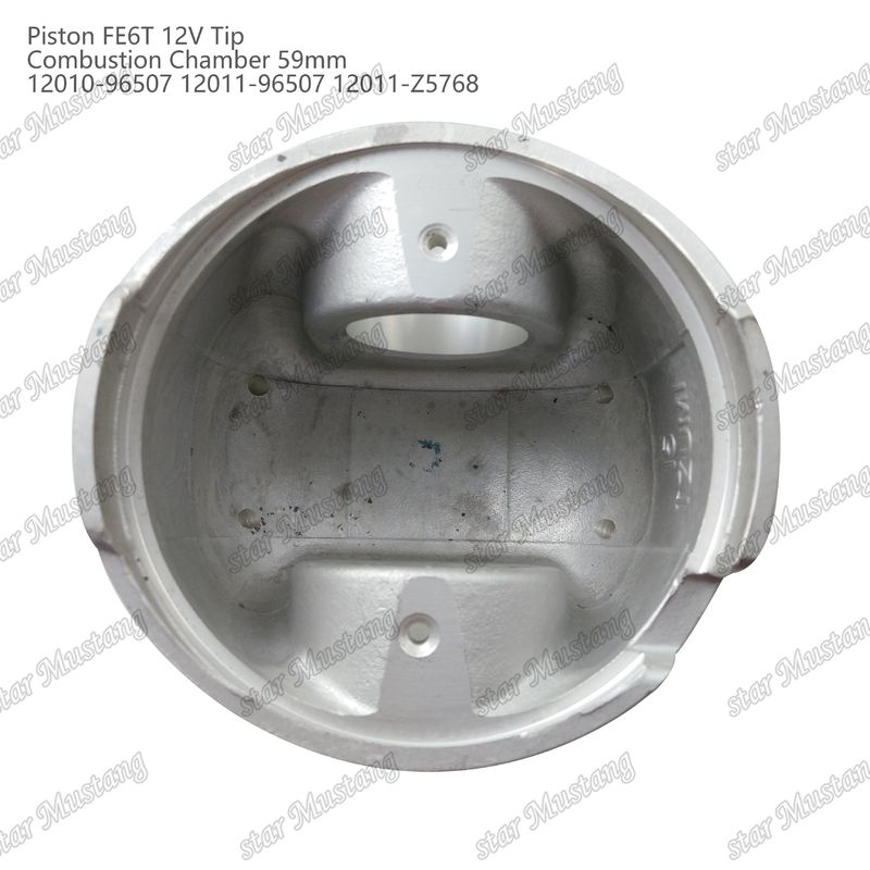 FE6T Motor pistón 12V Cámara de tamaño 59mm 3x2x4mm 12010-96507 12011-96507 12011-Z5768 Para las piezas de repuesto del motor Nissan