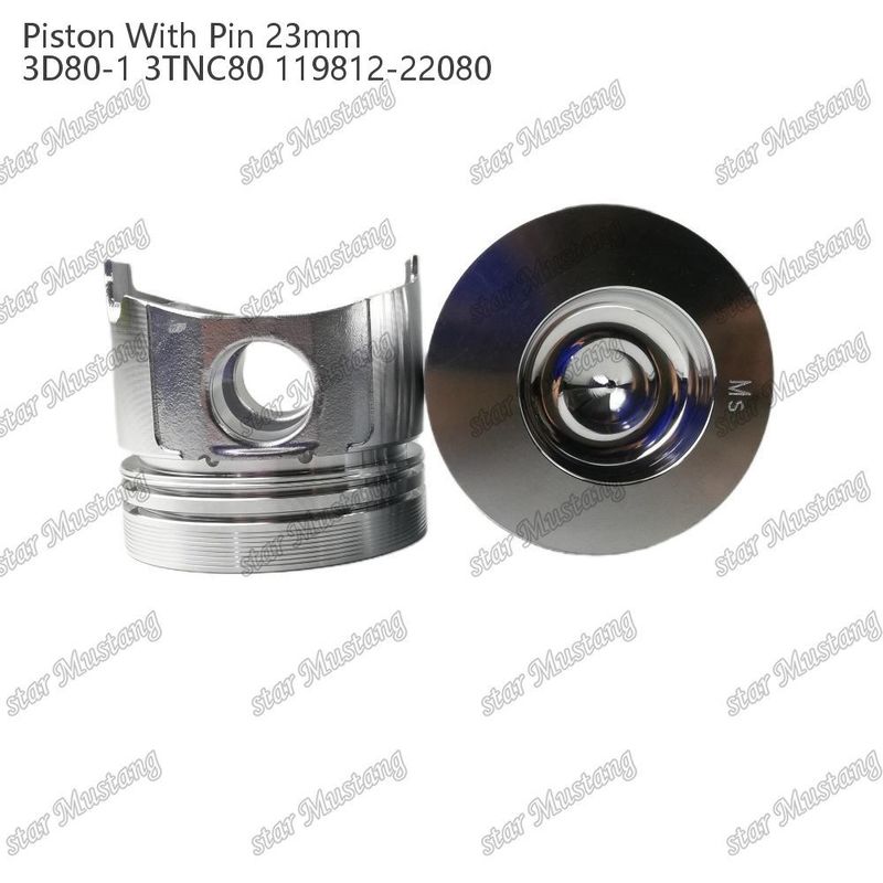 Pistón 3D80-1 3TNC80 PIN SIZE 23mm 119812-22080 Para las piezas de reparación de motores diesel Yanmar