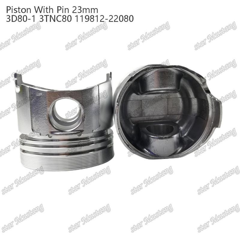 Pistón 3D80-1 3TNC80 PIN SIZE 23mm 119812-22080 Para las piezas de reparación de motores diesel Yanmar