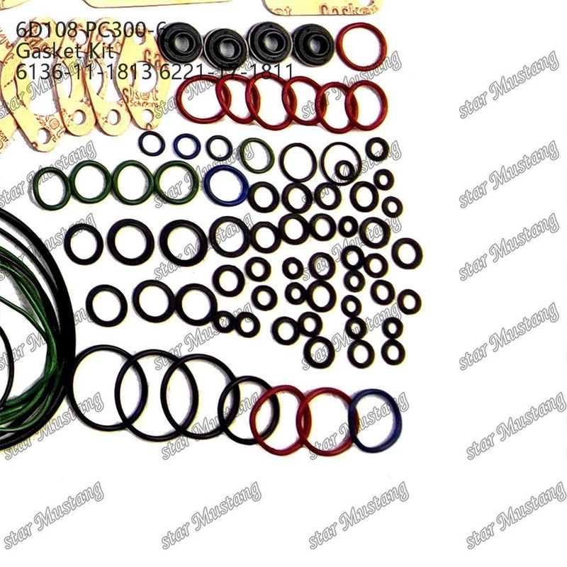 Conjunto completo de juntas 6D108 PC300-6 6136-11-1813 6221-17-1811 Conjunto de juntas para reparación de piezas de motores Komatsu