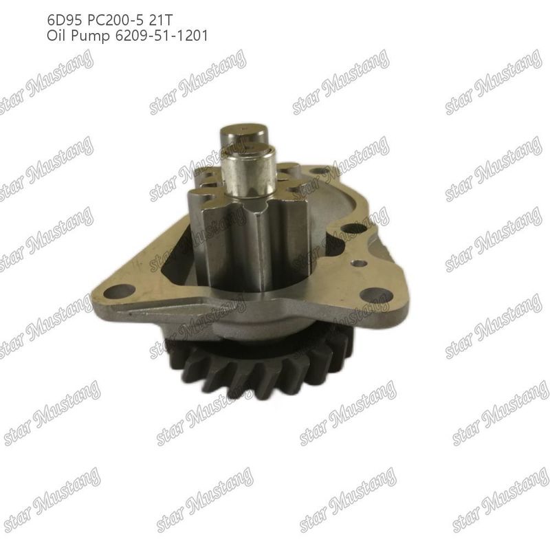 Bomba de aceite 6D95 PC200-5 21T 6209-51-1201 para repuestos de motores Kumatsu