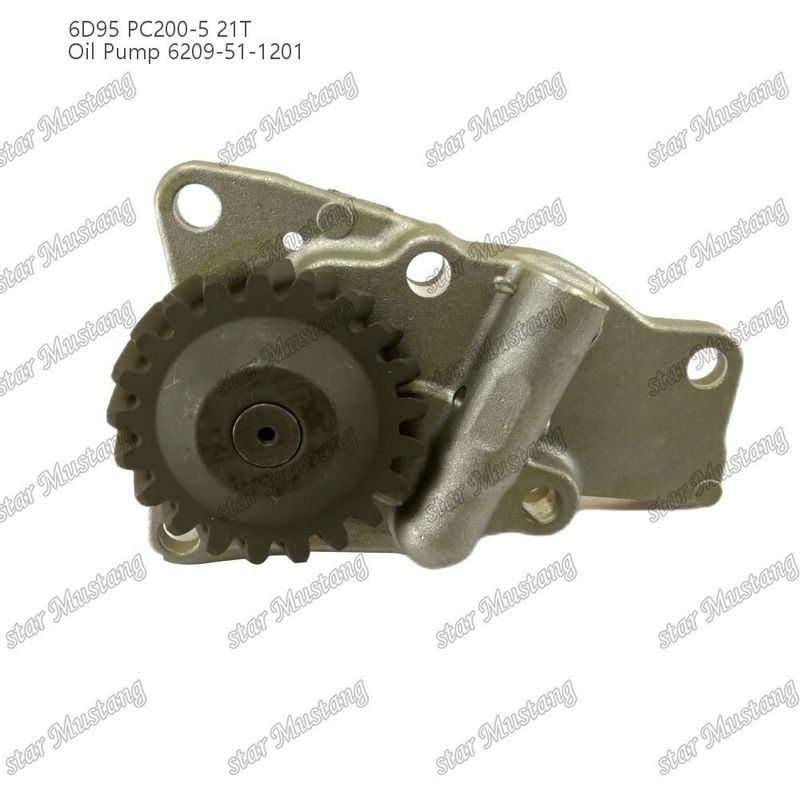 Bomba de aceite 6D95 PC200-5 21T 6209-51-1201 para repuestos de motores Kumatsu