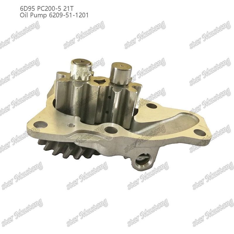 Bomba de aceite 6D95 PC200-5 21T 6209-51-1201 para repuestos de motores Kumatsu