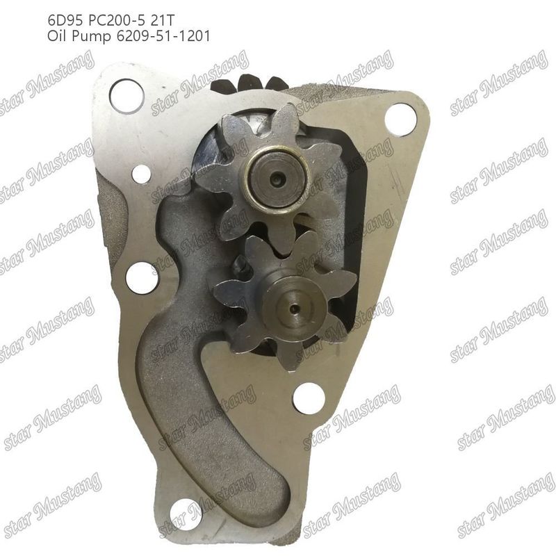 Bomba de aceite 6D95 PC200-5 21T 6209-51-1201 para repuestos de motores Kumatsu