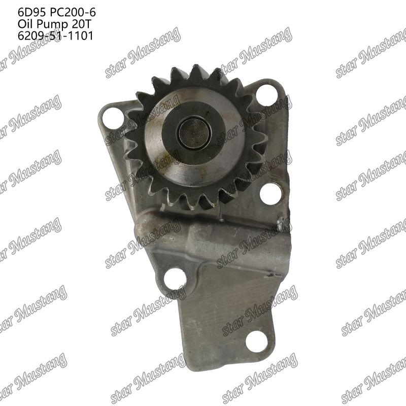Bomba de aceite 6D95 PC200-6 20T 6209-51-1101 para repuestos de motores Kumatsu
