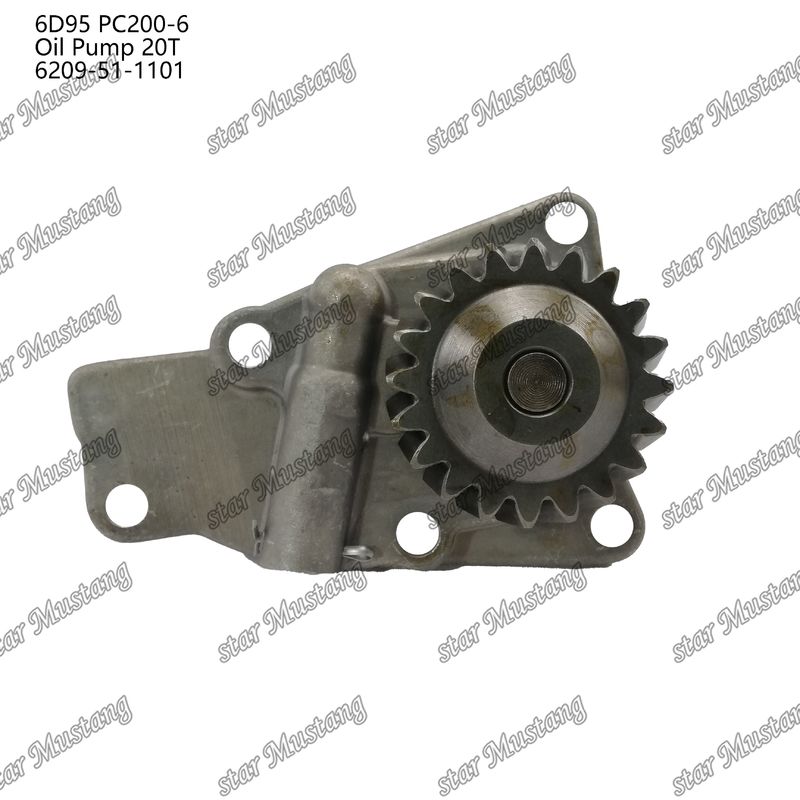Bomba de aceite 6D95 PC200-6 20T 6209-51-1101 para repuestos de motores Kumatsu