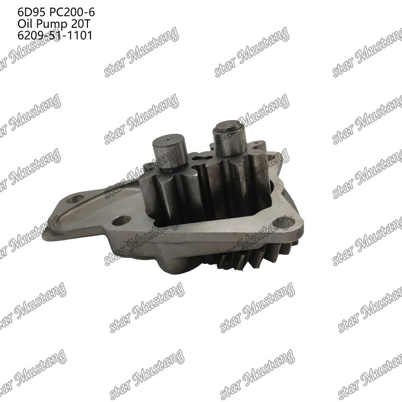 Bomba de aceite 6D95 PC200-6 20T 6209-51-1101 para repuestos de motores Kumatsu