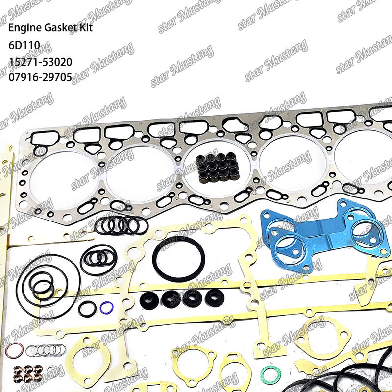 6D110 Conjunto de juntas completas 6138-K1-9901 6138-K2-9901 Adecuado para Komatsu