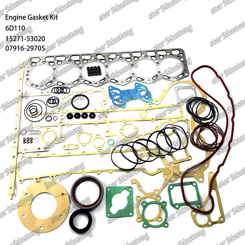 6D110 Conjunto de juntas completas 6138-K1-9901 6138-K2-9901 Adecuado para Komatsu