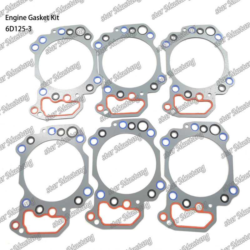 Kit de juntas completas 6D125-3 Conjunto de juntas para reparación de piezas de motores diesel Komatsu