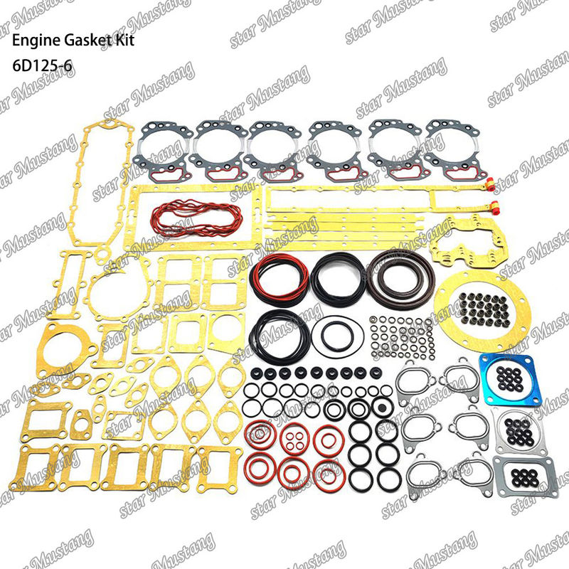 Conjunto completo de juntas 6D125-6 para reparación de piezas de motores diesel Komatsu