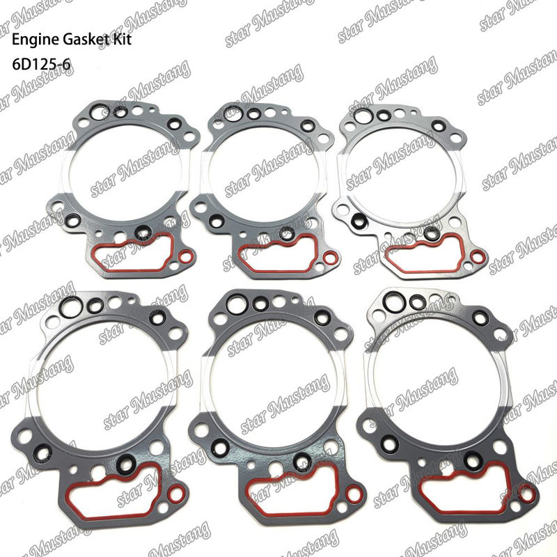 Conjunto completo de juntas 6D125-6 para reparación de piezas de motores diesel Komatsu
