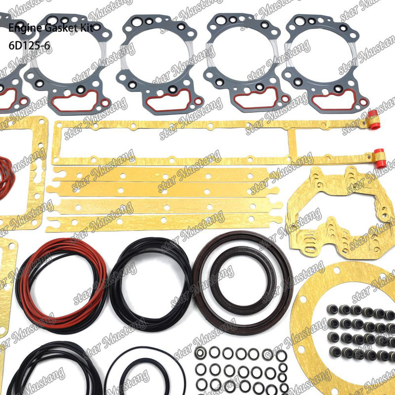 Conjunto completo de juntas 6D125-6 para reparación de piezas de motores diesel Komatsu