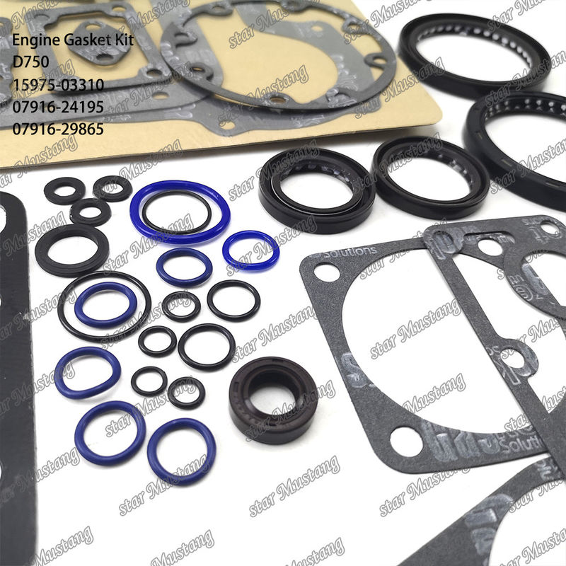 D750 Conjunto de juntas completas Junta de juntas de cabeza 15975-03310 superior 07916-24195 inferior 07916-29865 adecuado para Kubota