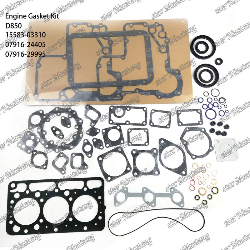 D850 Conjunto de juntas completas Junta de juntas de cabeza 15583-03310 07916-24405 superior 07916-29995 inferior Adecuado para Kubota