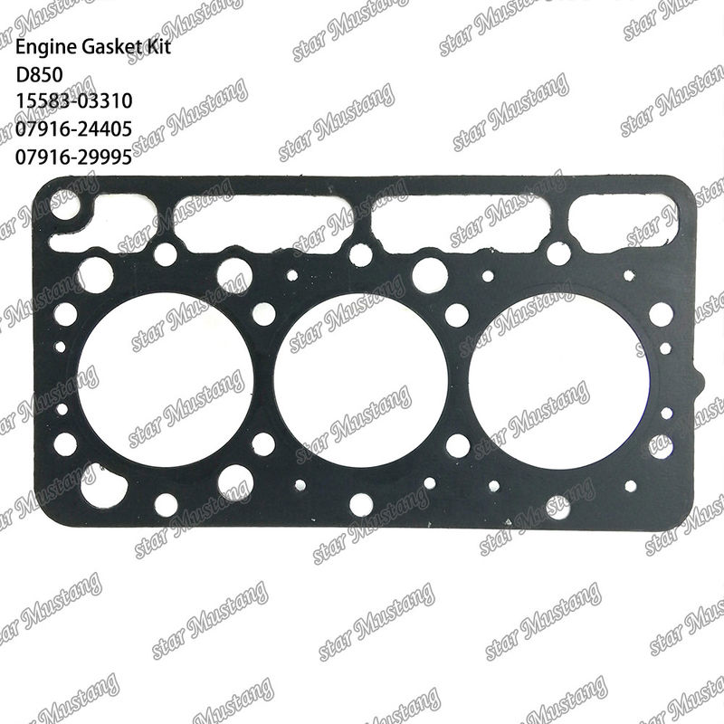 D850 Conjunto de juntas completas Junta de juntas de cabeza 15583-03310 07916-24405 superior 07916-29995 inferior Adecuado para Kubota