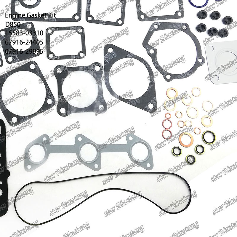 D850 Conjunto de juntas completas Junta de juntas de cabeza 15583-03310 07916-24405 superior 07916-29995 inferior Adecuado para Kubota