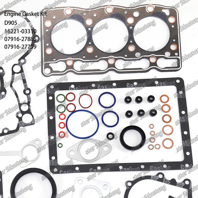 D905 Conjunto de juntas completas Junta de juntas de cabeza 16221-03310 superior 07916-27885 inferior 07916-27799 adecuado para Kubota