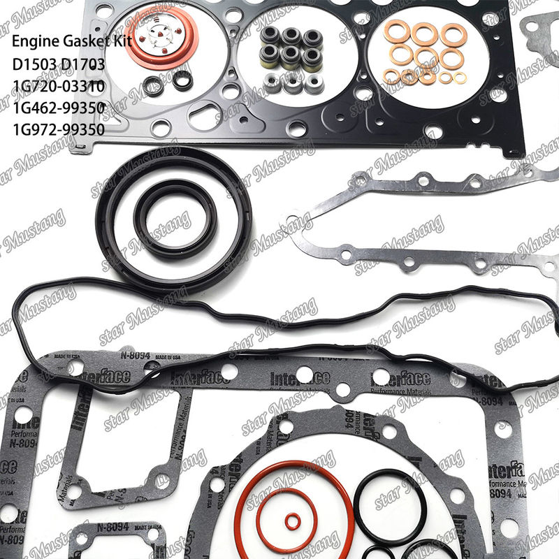 D1503 D1703 Conjunto de juntas de metal 1G720-03310 1G462-99350 1G972-99350 Adecuado para Kubota