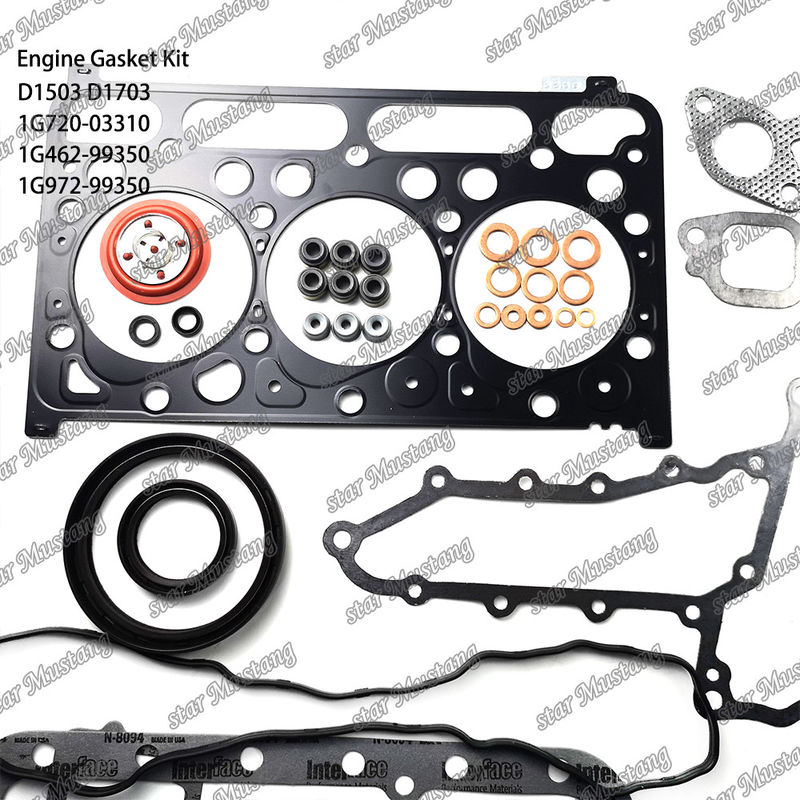 D1503 D1703 Conjunto de juntas de metal 1G720-03310 1G462-99350 1G972-99350 Adecuado para Kubota