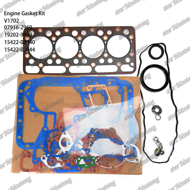 V1702 Conjunto completo de juntas 07916-2969 19202-9969 15422-03040 15422-03044 Adecuado para Kubota