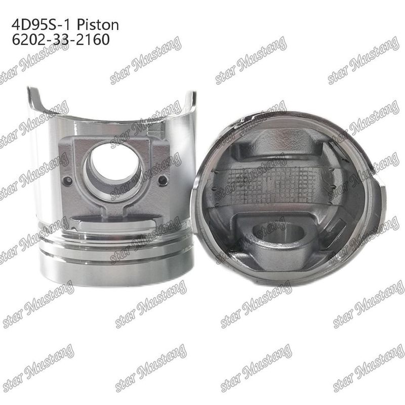 Pistón 4D95S-1 104 mm de altura y fondo redondo cámara de combustión de 51 mm 6202-33-2160 Para piezas de repuesto de motores Kumatsu