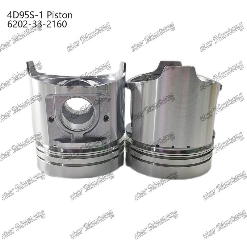 Pistón 4D95S-1 104 mm de altura y fondo redondo cámara de combustión de 51 mm 6202-33-2160 Para piezas de repuesto de motores Kumatsu