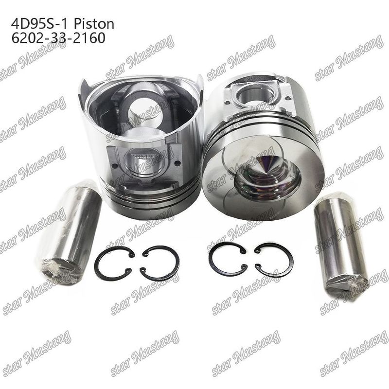 Pistón 4D95S-1 104 mm de altura y fondo redondo cámara de combustión de 51 mm 6202-33-2160 Para piezas de repuesto de motores Kumatsu