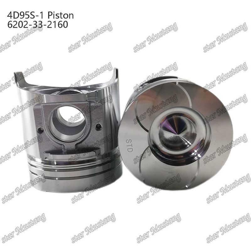 Pistón 4D95S-1 104 mm de altura y fondo redondo cámara de combustión de 51 mm 6202-33-2160 Para piezas de repuesto de motores Kumatsu