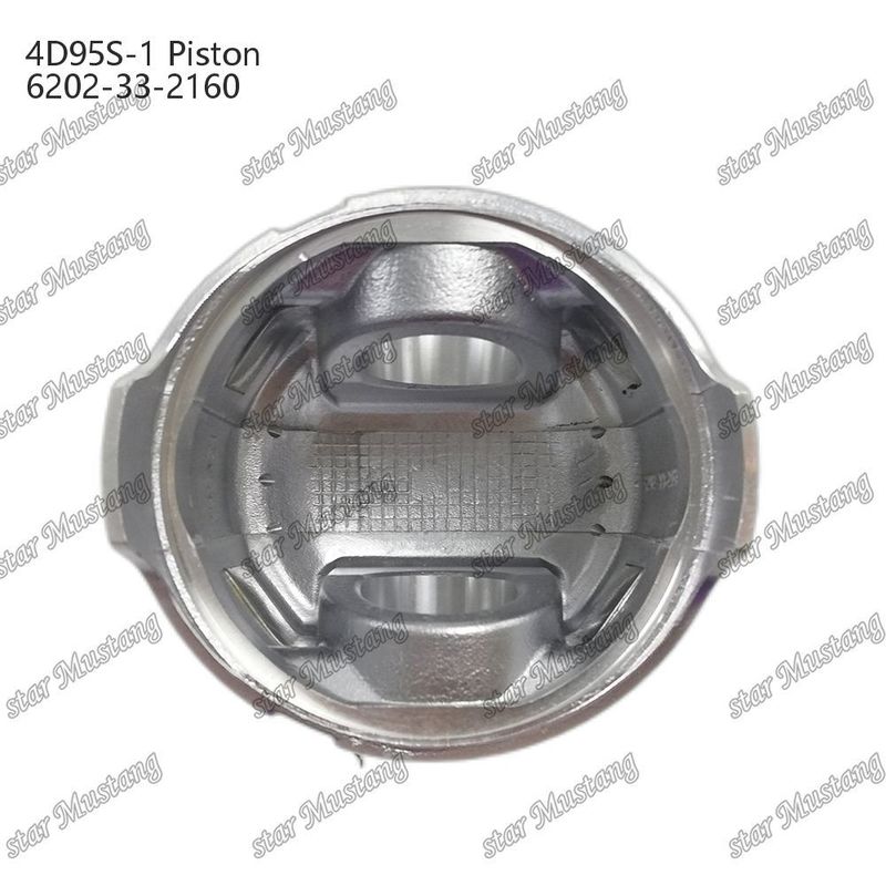 Pistón 4D95S-1 104 mm de altura y fondo redondo cámara de combustión de 51 mm 6202-33-2160 Para piezas de repuesto de motores Kumatsu