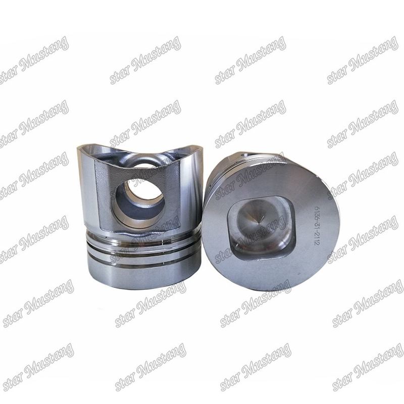Pistón 6D105-1 Fondo cuadrado 6136-31-2112 6136-31-2010 Para piezas de repuesto de motores Kumatsu